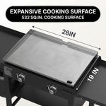 2 & 3 BURNER PORTABLE PROPANE FLAT TOP GRIDDLE – 20,000–45,000 BTU OUTDOOR GRIDDLE WITH SIDE SHELVES & CART - 5