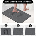 STONE BATH MAT – QUICK-DRY DIATOMACEOUS EARTH SHOWER MAT - 5