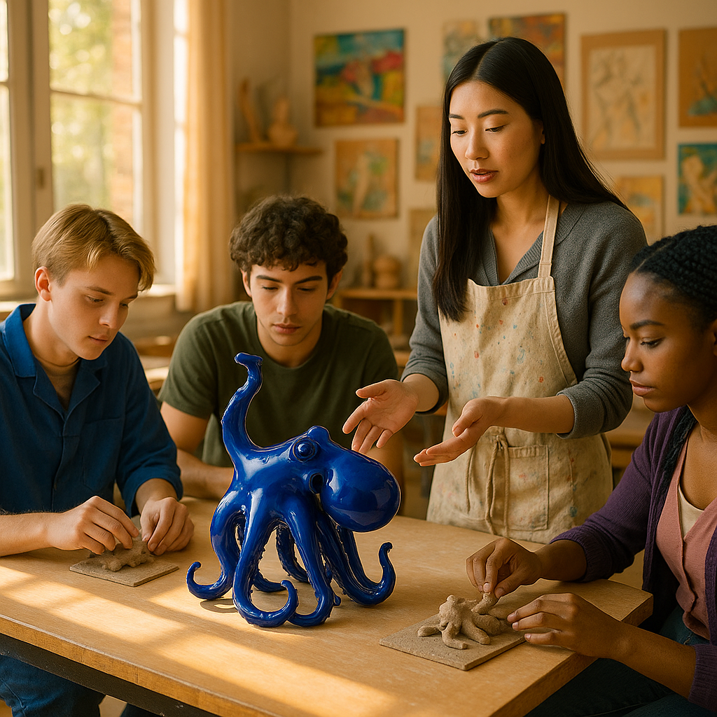 Exclusive Sugvar the Octopus Blue Resin Sculpture - Premium 18" Marine Art Collection