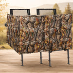 Hunting Tree Stand Blinds Cover 142" x 35" Extra Large Camouflage Universal Tree Stand Blinds Realistic Forest Camo Treestand Cover with Zipper for Deer Elk Hunting, Frames Not Included - 5