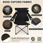 2 Pack Folding Camping Chairs with Cup Holders & Carry Bags - 5
