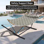 2-Person Outdoor & Indoor Hammock with Adjustable Height, Pillow & Stand – Portable, Sturdy, Colorful - 5