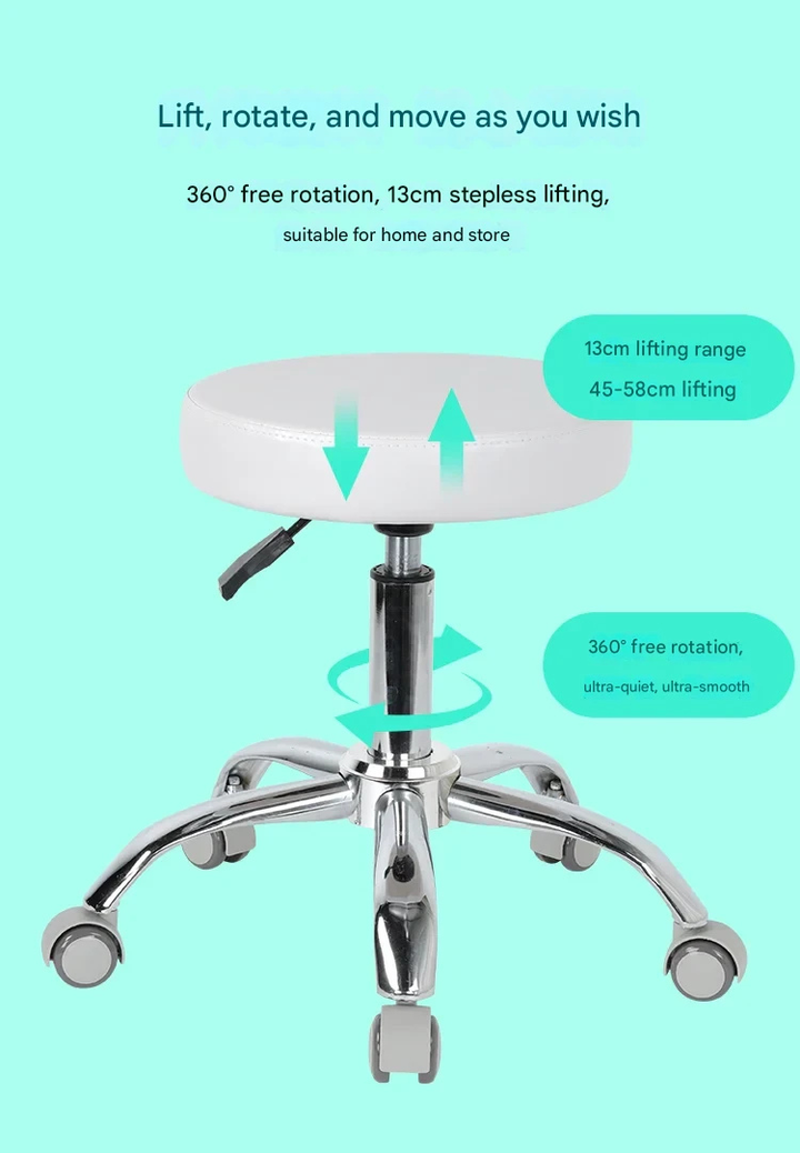 Rotating lift chair Beauty salon Surgical technician chair Round stool Haircut PT stool Pulley Big chair Beauty stool Backrest