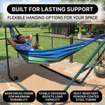 Adjustable 9-14FT Heavy-Duty Hammock Stand – 550-660LBS Outdoor/Indoor Steel Frame - 5