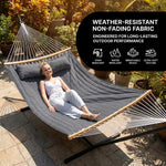 2-Person Hammock with Adjustable-Height Stand, Pillow & Carrying Bag - 5
