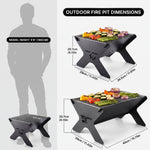 Portable Folding Charcoal Grill & Campfire Fire Pit - 5