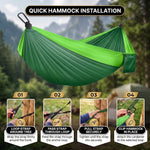 Portable Camping Hammock with Tree Straps – Lightweight Nylon Travel Hammock - 5