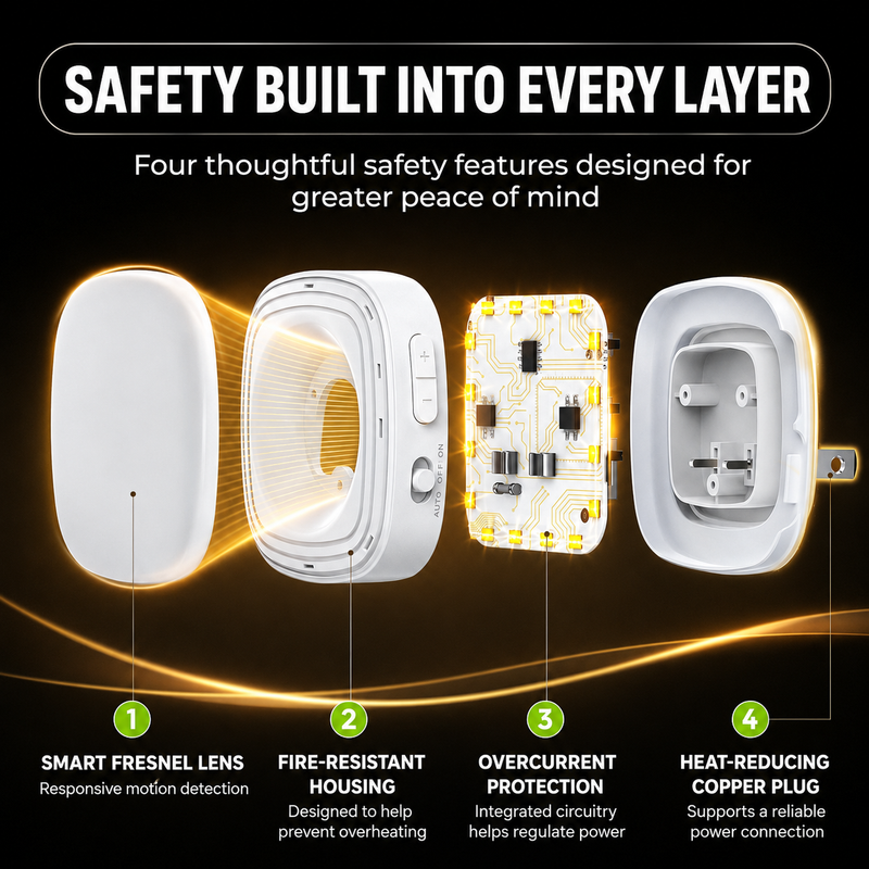 PLUG-IN NIGHT LIGHT – MOTION SENSOR, DUSK-TO-DAWN & DIMMING - 5
