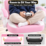 Pink Gaming Chairs – High-Back Reclining Styles with Footrest & Lumbar Support - 5