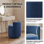 VANITY CHAIR WITH STORAGE – 360° SWIVEL VELVET SEAT - 5