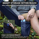 2-Person Camping Hammock with Mosquito Net & Rain Fly – Portable Outdoor Hammock Set (500lbs Capacity) - 5