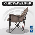 Oversized Camping Chairs 2 Pack – Extra-Large Folding Outdoor Chairs, Padded - 5
