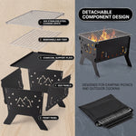 Portable Folding Charcoal Grill & Campfire Fire Pit - 5