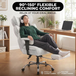 Big & Tall Office Chair with Footrest – Reclining Ergonomic Executive Chair, Wide Memory-Foam Seat, Adjustable Height - 5