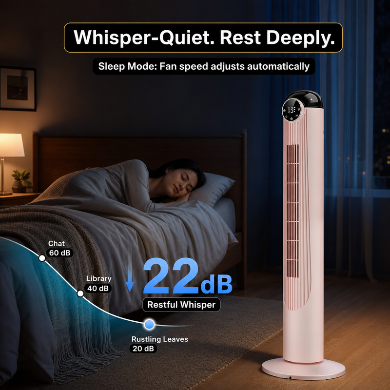 Tower Fan With Remote – 90° Oscillation, 36″ & 42″ - 5