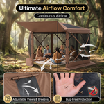 10x10 Pop-Up Screen Tent Gazebo – 4 & 6-Sided Mesh Shelter with Carry Bag - 5