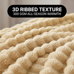 Throw Blanket – Soft, Lightweight Ribbed Design - 5