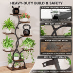 PLANT STAND WITH GROW LIGHTS – MULTI-TIER INDOOR SHELF - 5