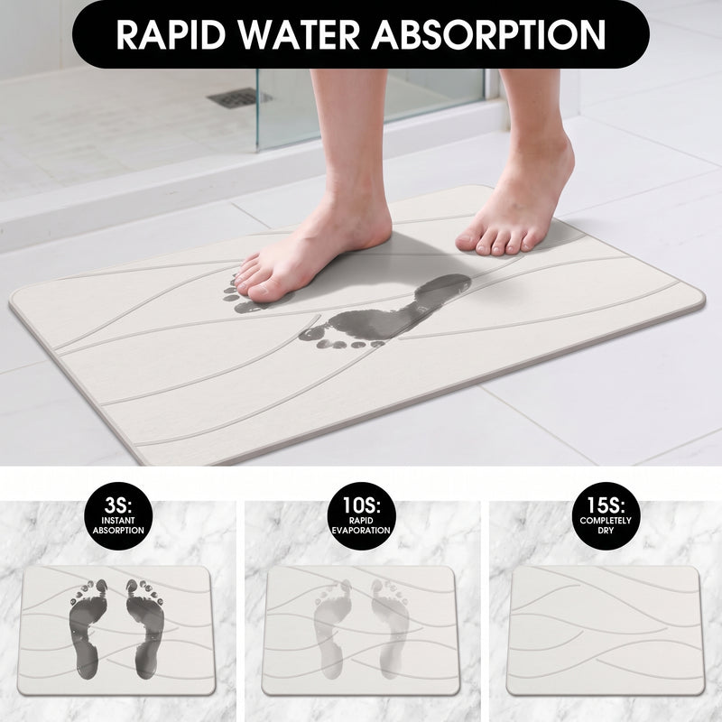 STONE BATH MAT – QUICK-DRY DIATOMACEOUS EARTH SHOWER MAT - 5