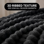 Throw Blanket – Soft, Lightweight Ribbed Design - 5