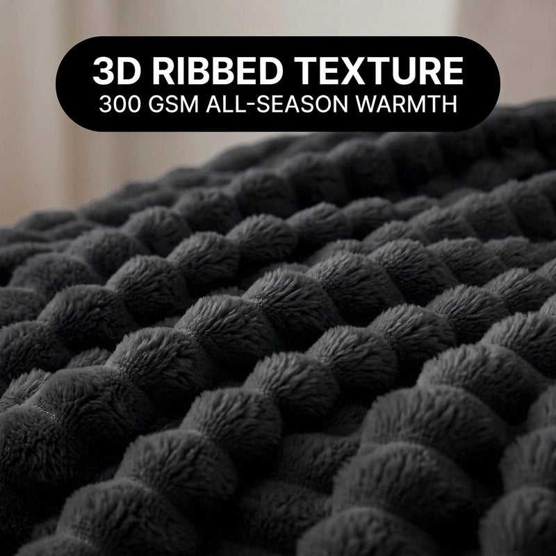 Throw Blanket – Soft, Lightweight Ribbed Design - 5
