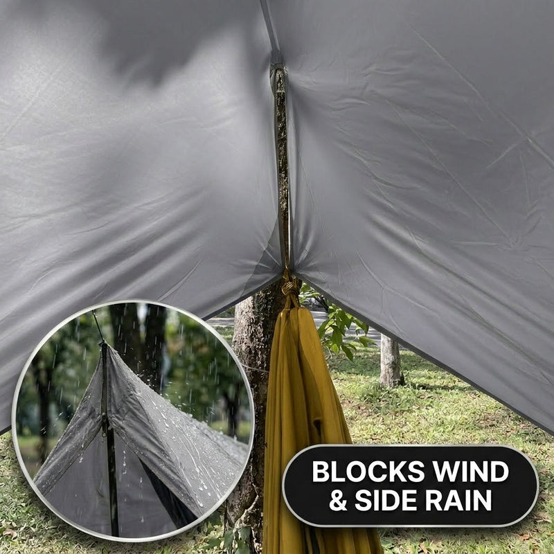 Over 600lbs Hammock, 1-2 person, Nylon with Mosquito Net - 5