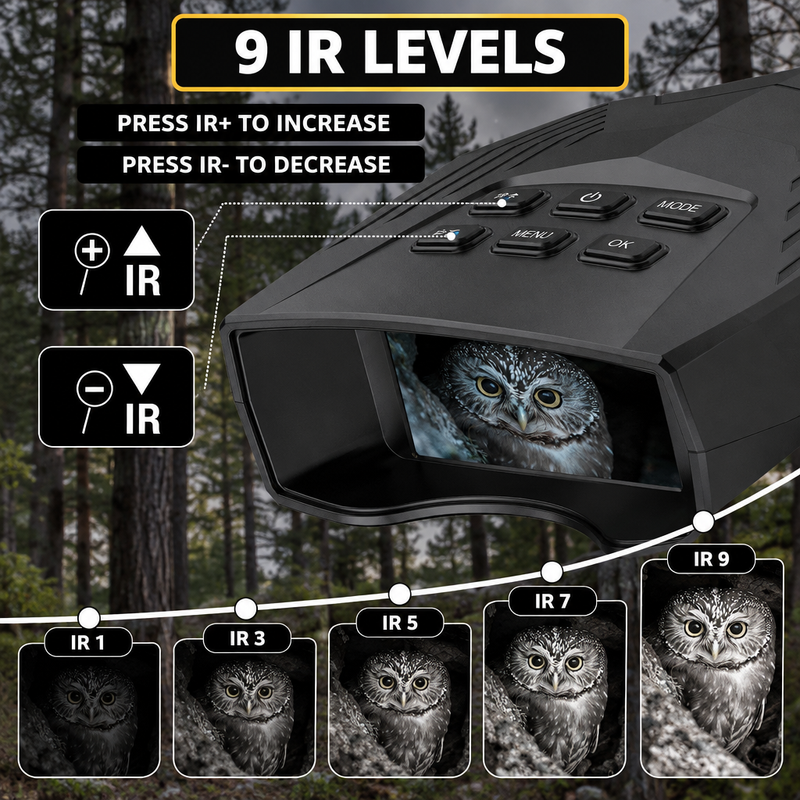 High-Powered Binoculars with Night Vision for Hunting, Bird Watching, and Travel - 5