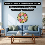HYDRANGEA WREATH FOR FRONT DOOR – ARTIFICIAL FLORAL PORCH DÉCOR - 5