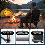 Heavy Duty Portable Folding Camping Chair with Cup Holder & Cooler Pocket - 5