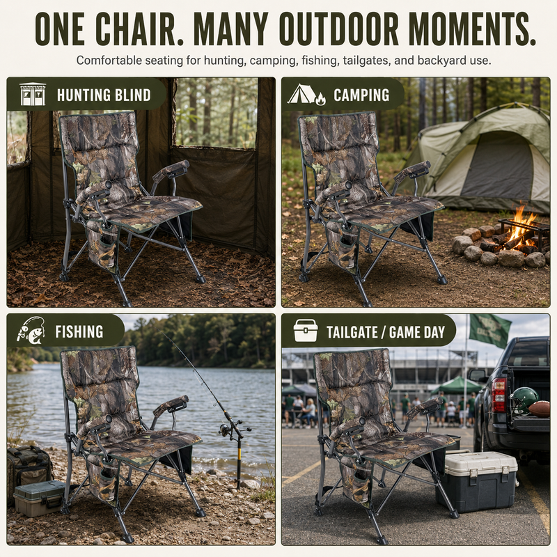 Portable Adjustable Hunting Chair with Swivel & Heated - 5