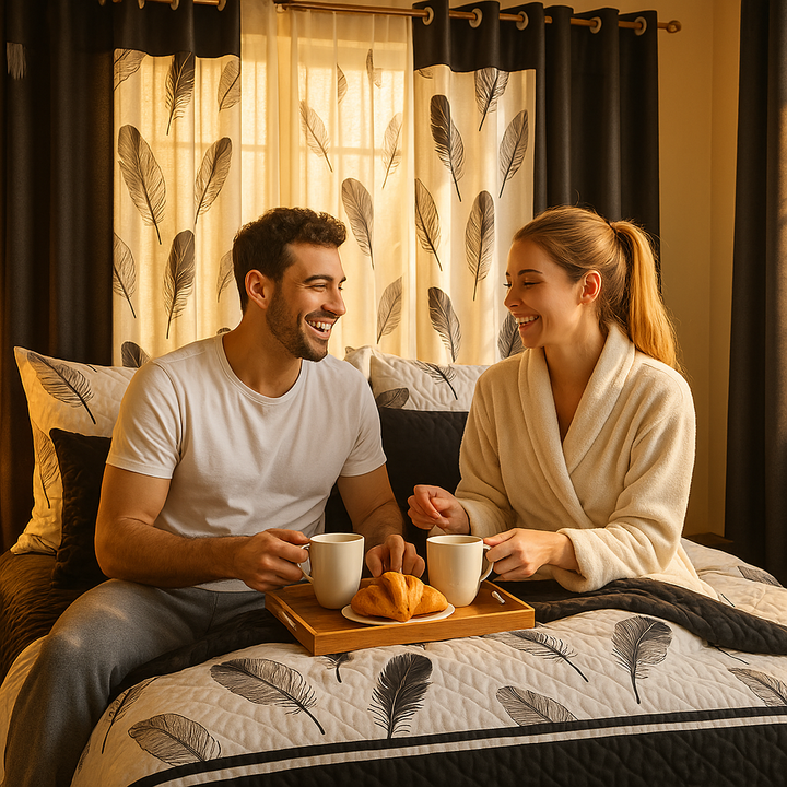 AeroSoft 9-Piece Microfiber Bedding & Curtain Set – All-Season Comfort