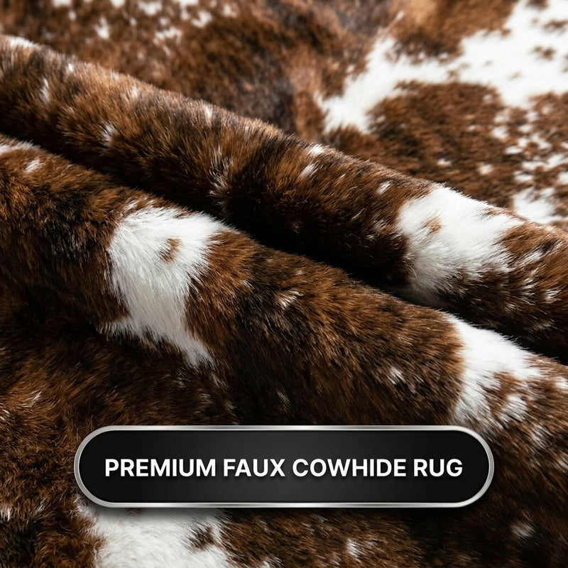 Faux Cowhide Rug – Animal Print Area Rug for Living Room, Bedroom & Office - 5