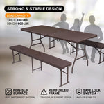 6 FT Folding Picnic Table with Benches - 5