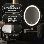 LED Lighted Magnifying Makeup Mirror – Rechargeable, Wall-Mount with Adjustable Brightness - 5 (replacement)
