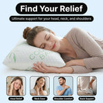 Premium Bamboo and Memory Foam Pillow – Ergonomic, Adjustable & Hypoallergenic Sleep Support - 5 (replacement)