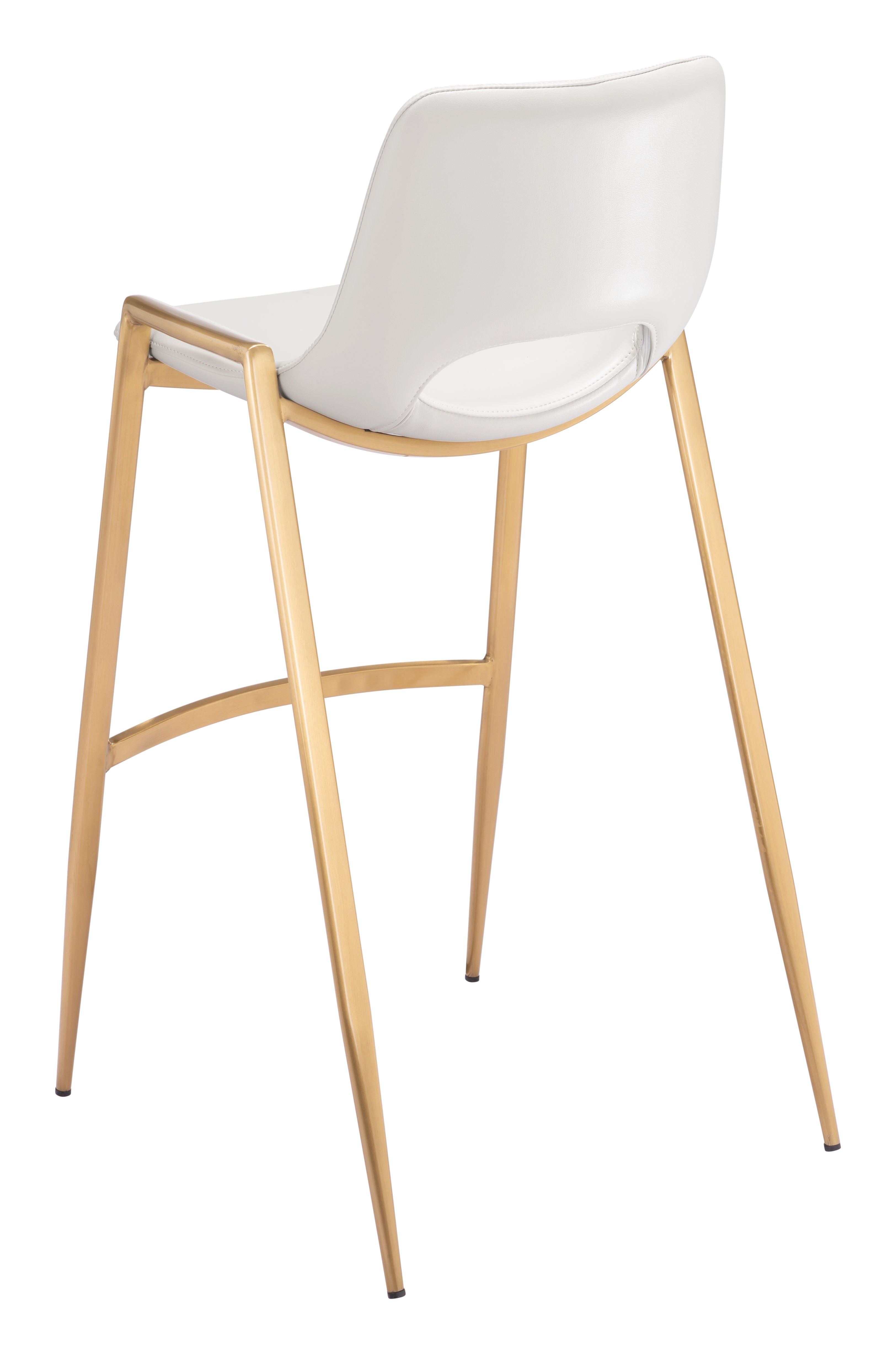 Desi Barstool White & Gold