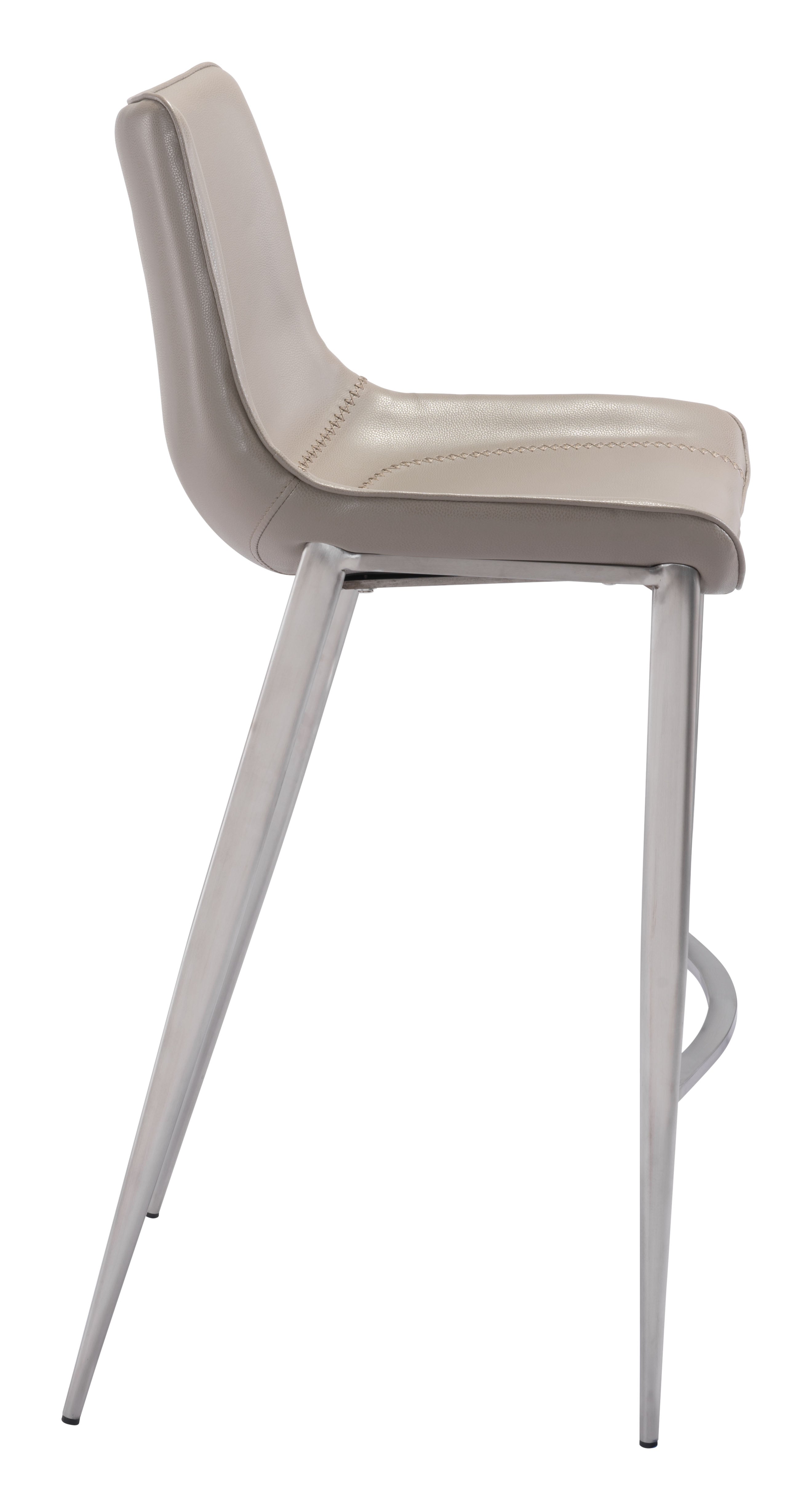 Magnus Barstool Brown & Silver