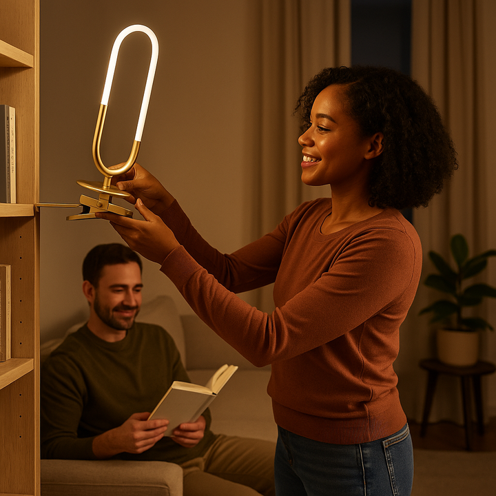 Premium Pro LED Task Lamp in Sandy Gold Finish
