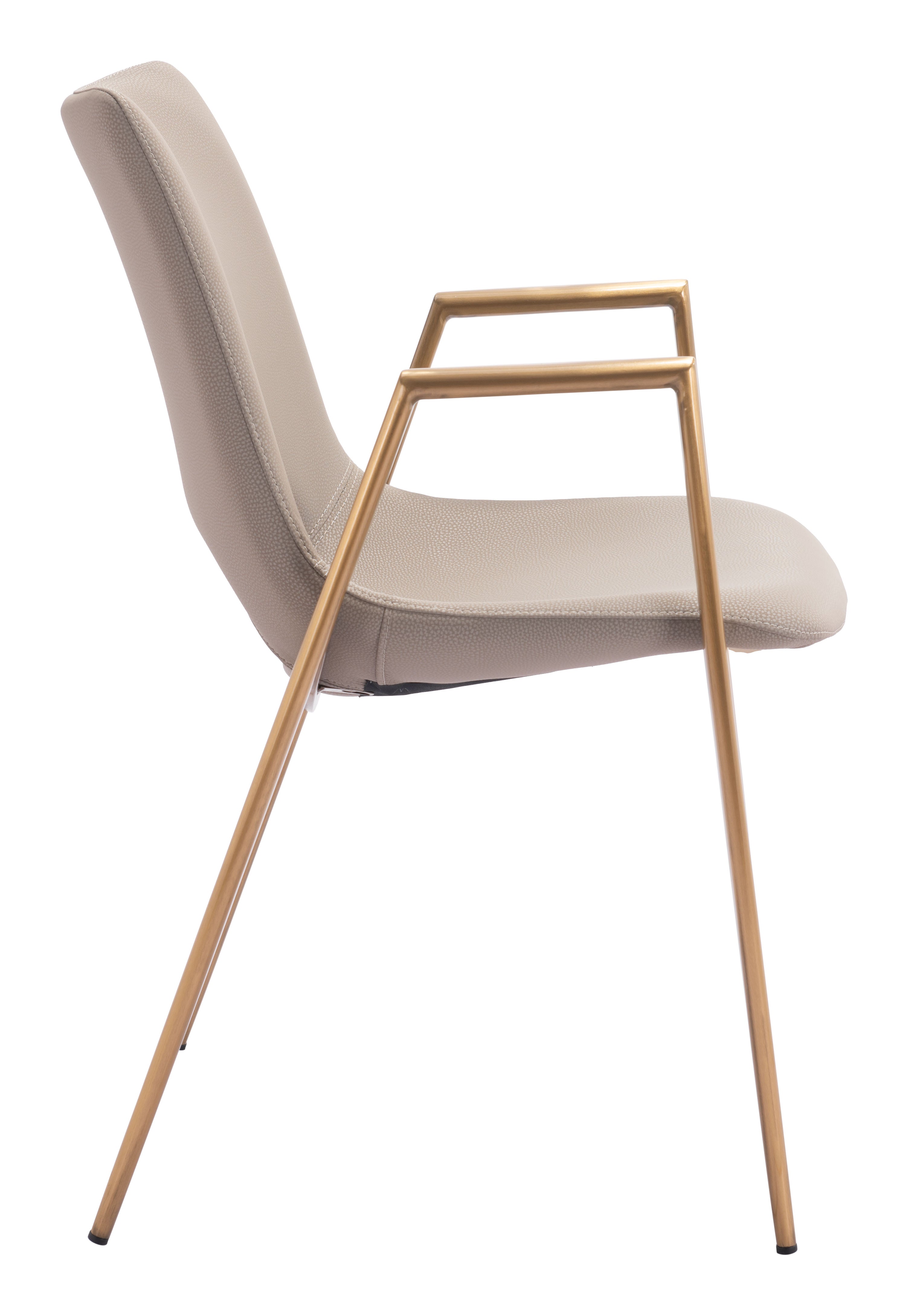 Desi Dining Chair Beige & Gold