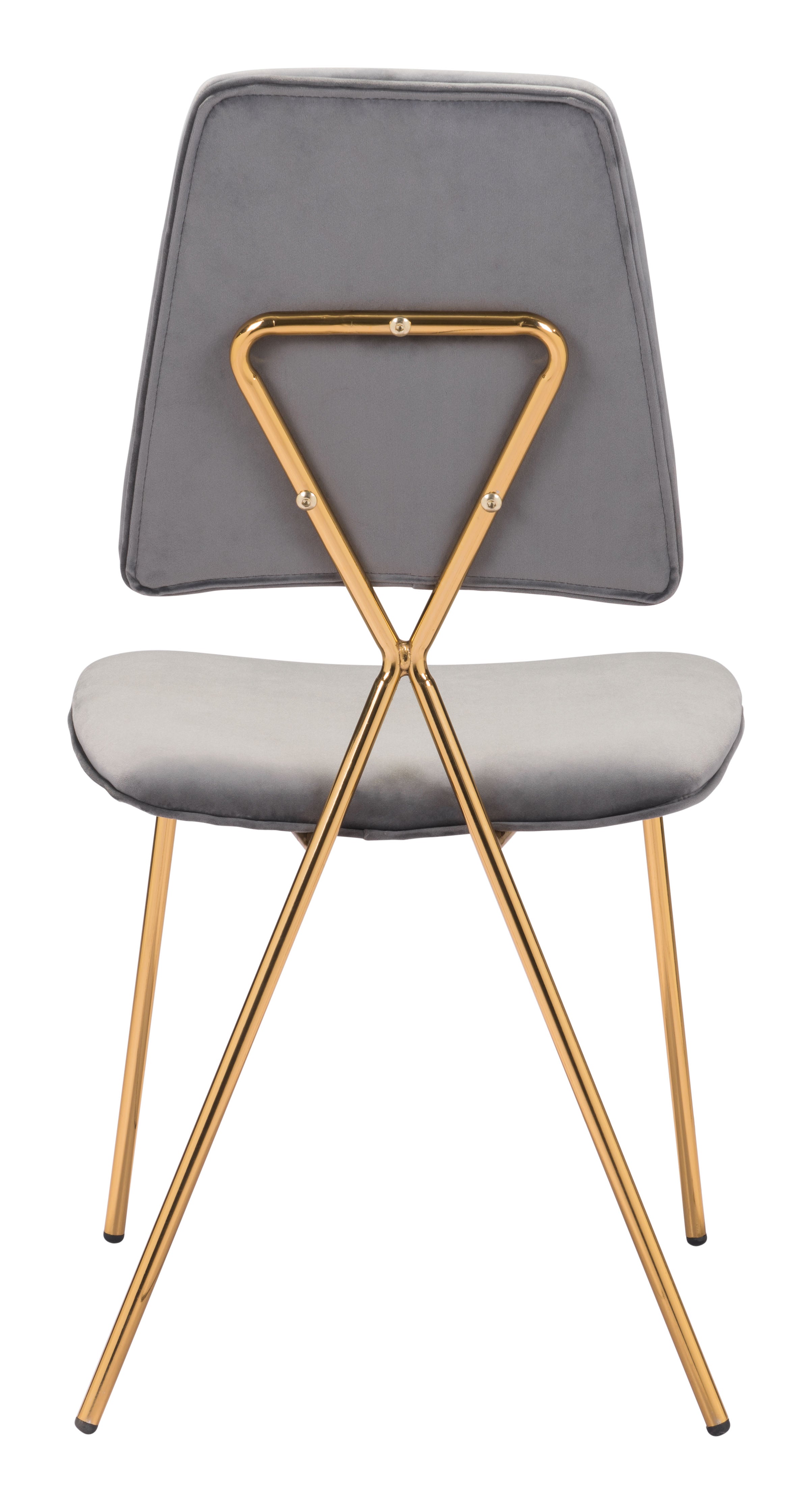 Chloe Dining Chair Gray & Gold