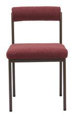 Livorno Dining Chair Red & Bronze