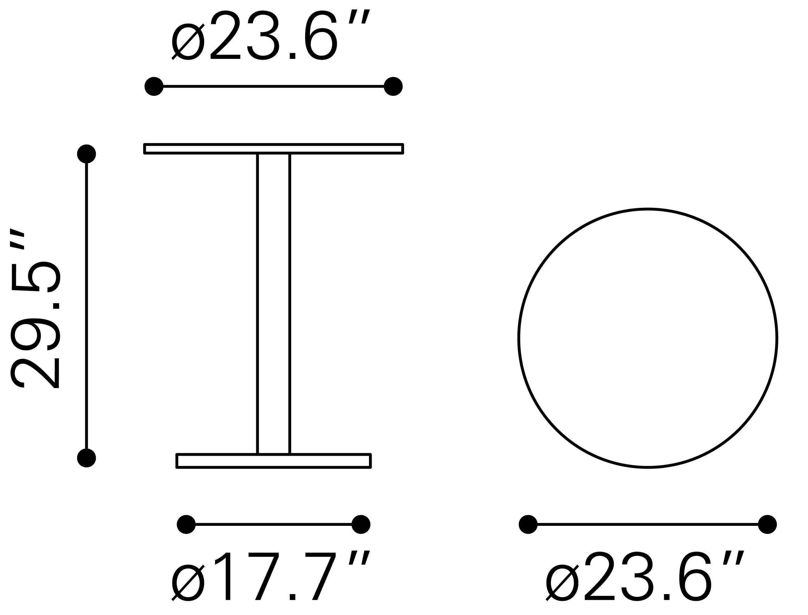 Alto Bistro Table White & Black