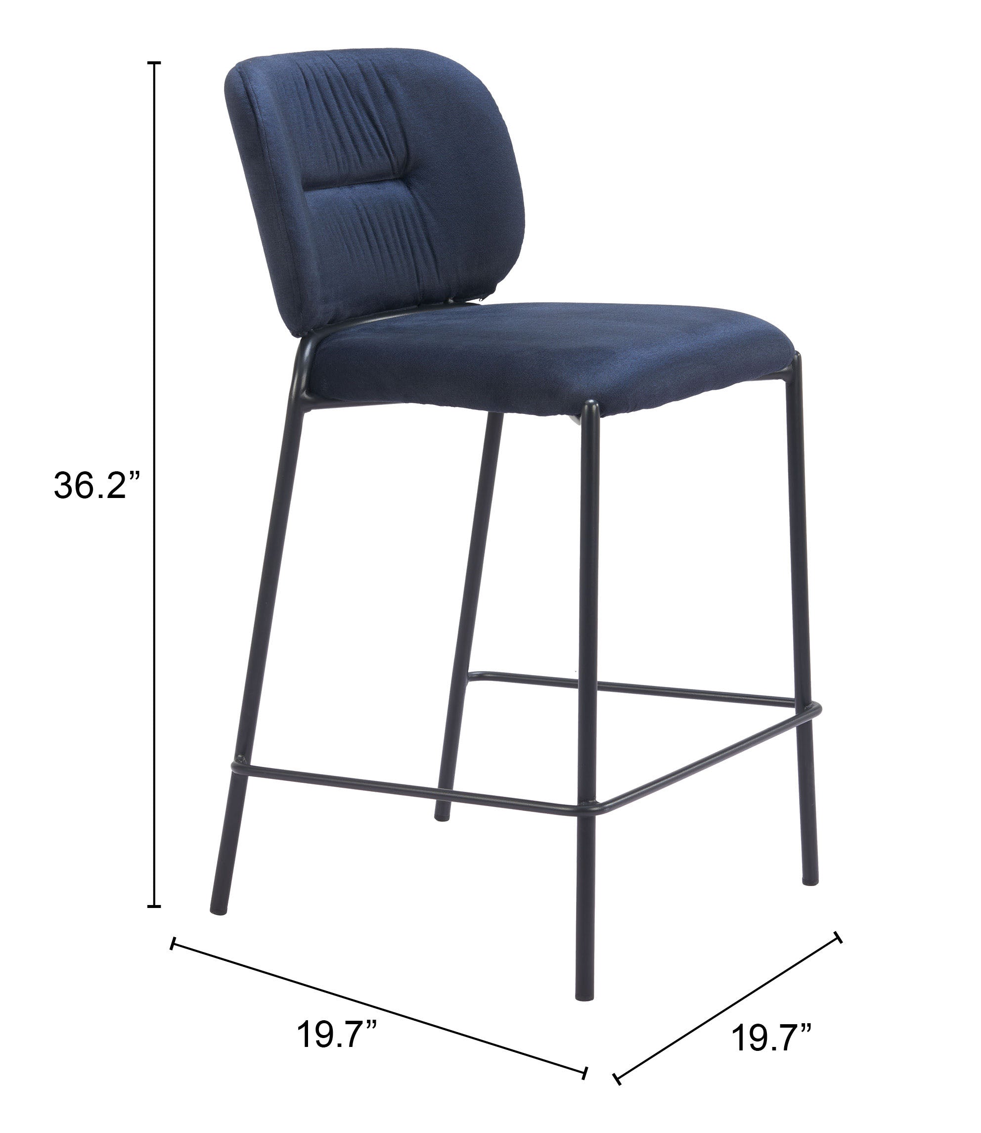 Plat Counter Stool Blue