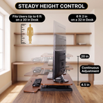 Standing Desk Converter – Adjustable Sit-to-Stand Desk Riser - 6.