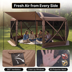 15x15 Pop-Up Gazebo Screen Tent – Large Outdoor Screen House with Mesh Walls & Carry Bag - 6.