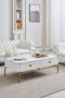 WHITE SQUARE COFFEE TABLE