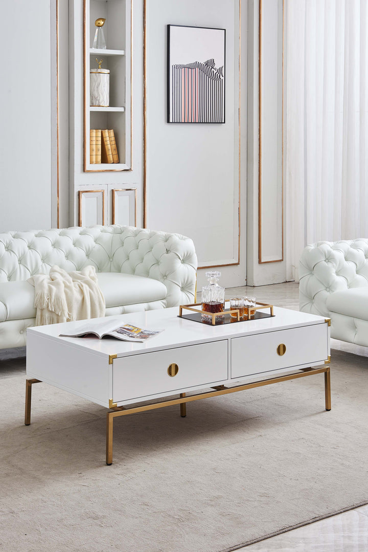 WHITE SQUARE COFFEE TABLE