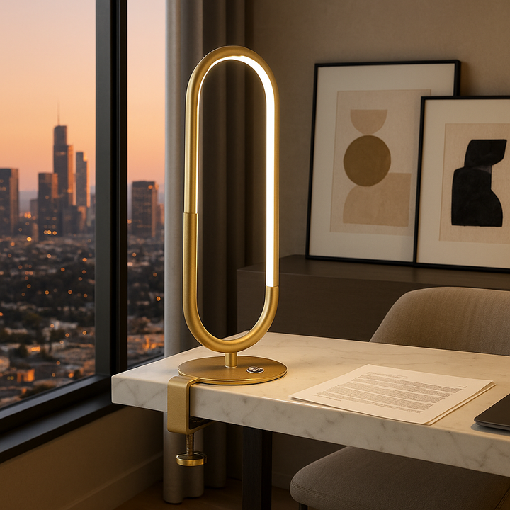 Premium Pro LED Task Lamp in Sandy Gold Finish