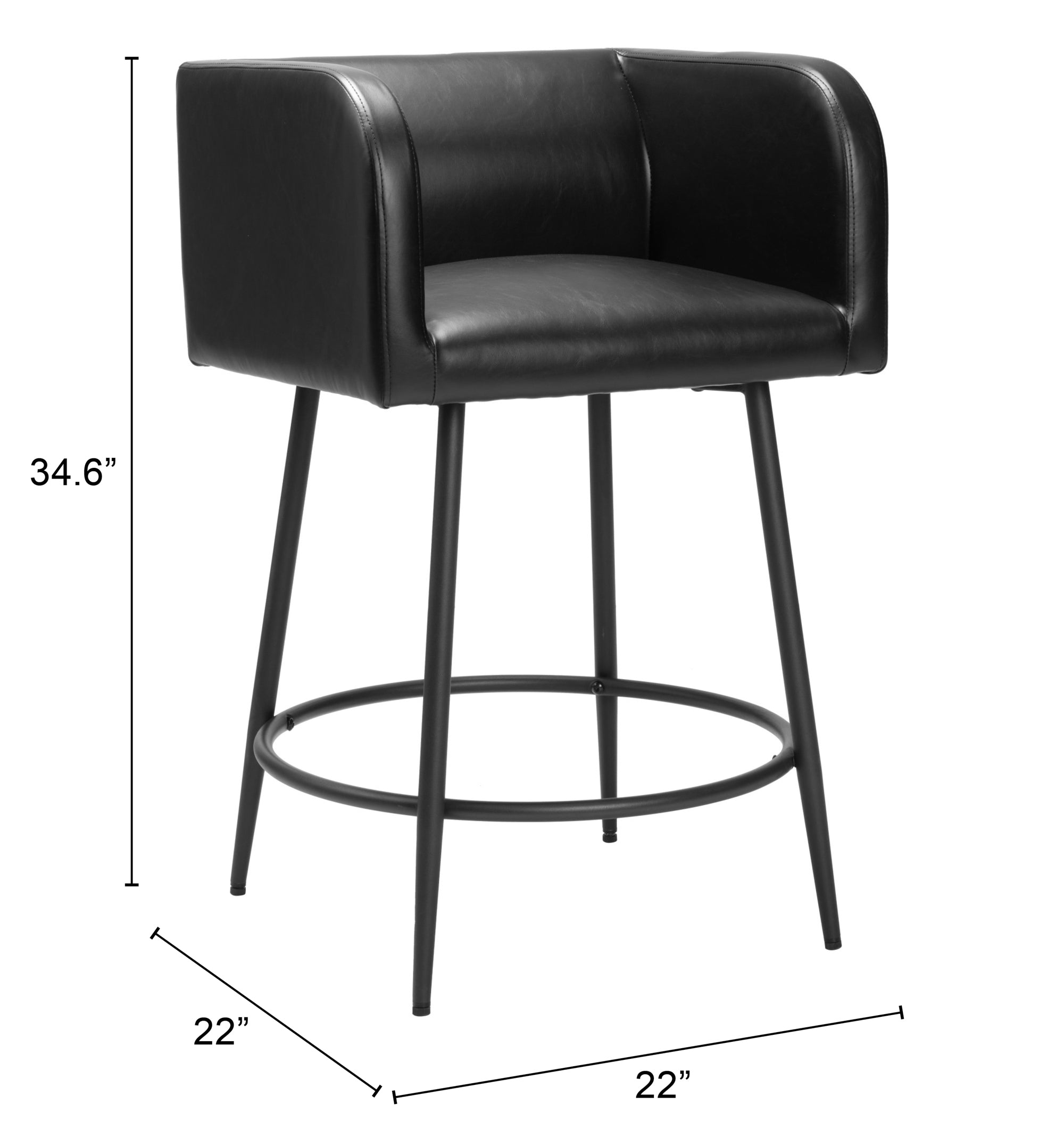 Horbat Counter Stool Black