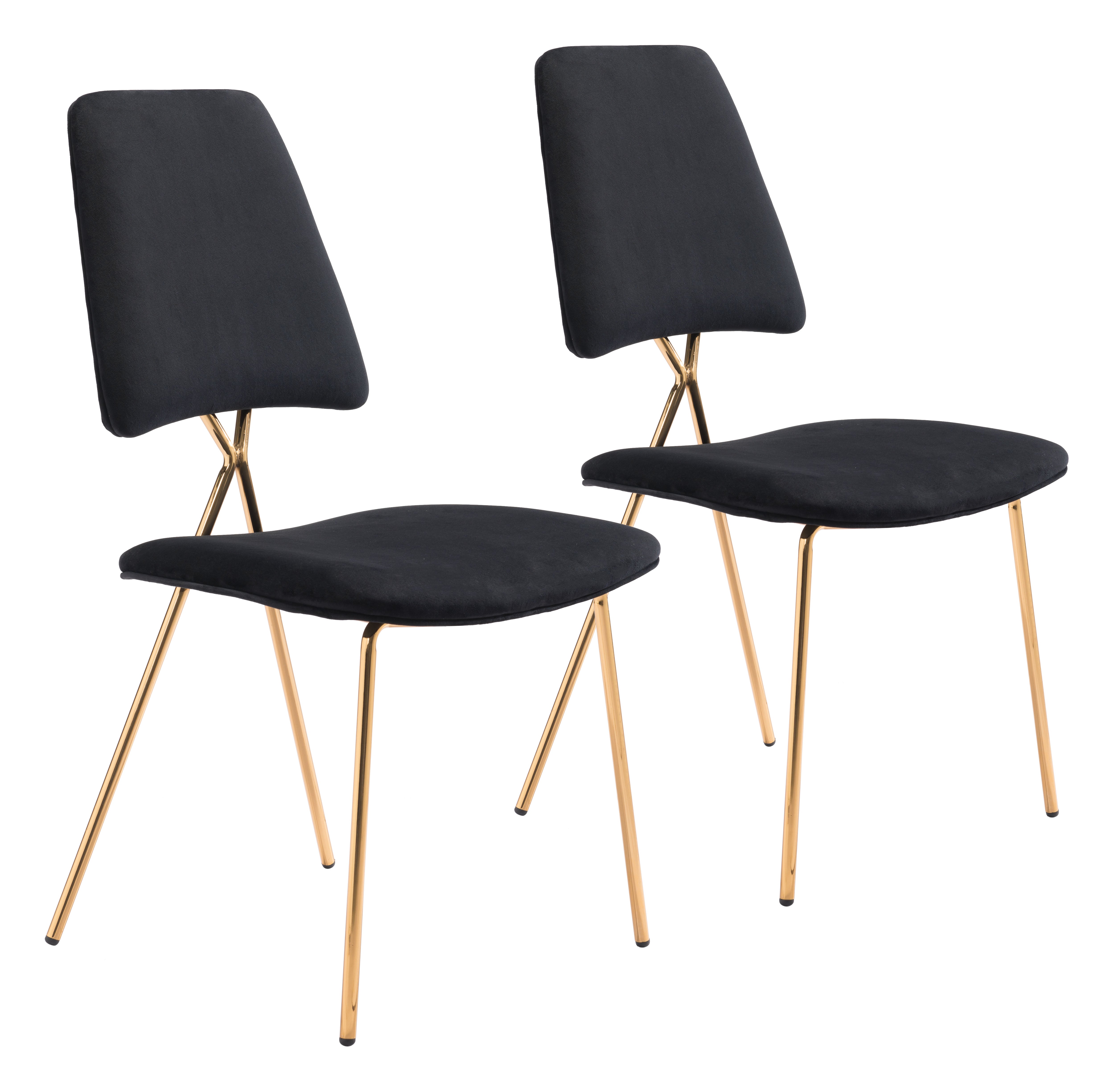 Chloe Dining Chair Black & Gold